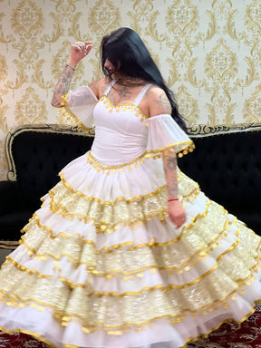 Saia Sara Branco/Dou