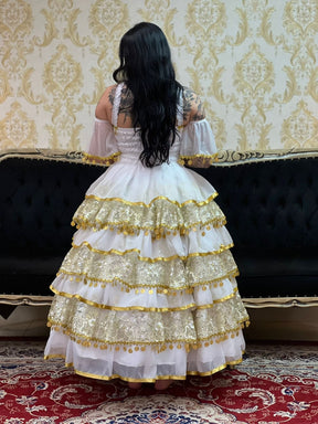 Saia Sara Branco/Dou