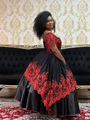 Vestido Mistérios Preto/Verm