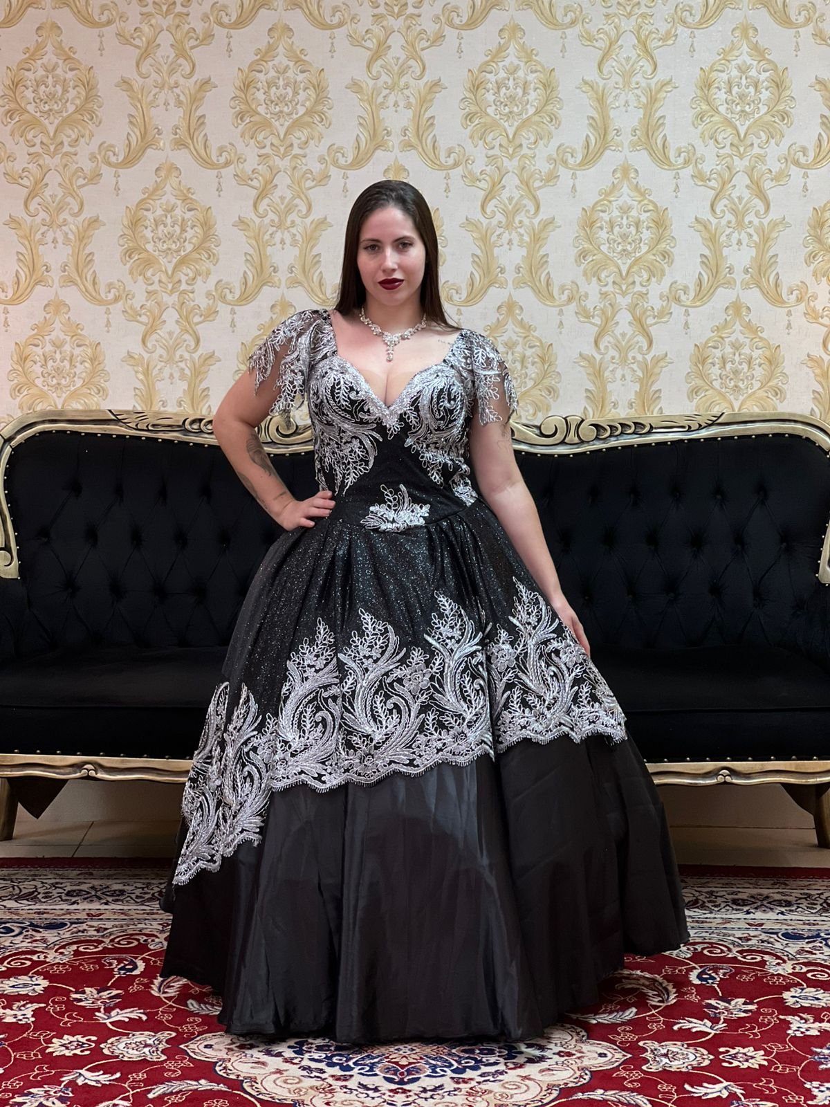 Vestido Mistérios Preto/Pta