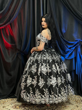 Vestido Encantos Preto/Prata