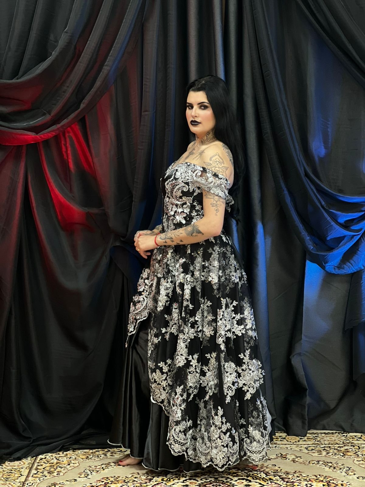 Vestido Encantos Preto/Prata