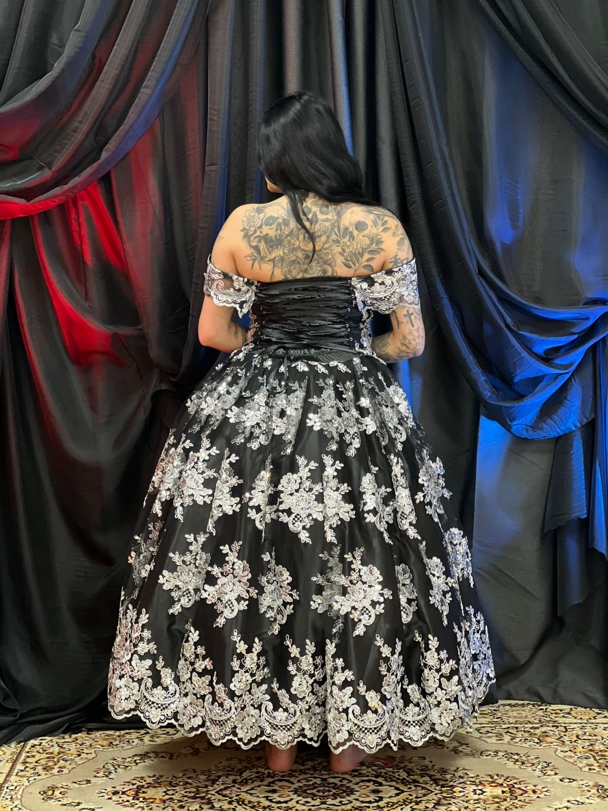 Vestido Encantos Preto/Prata