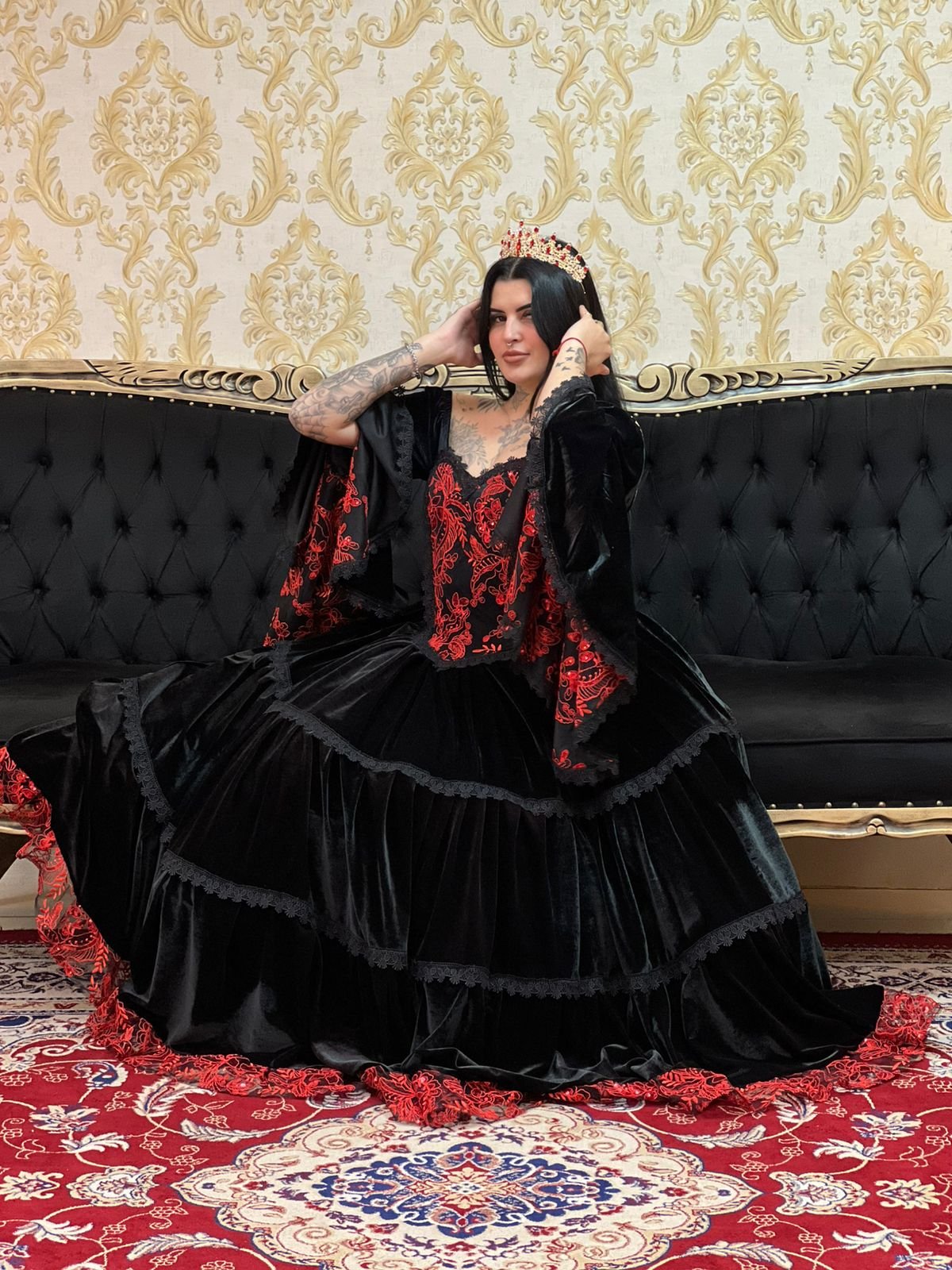 Vestido Alquimia Pto/Verm