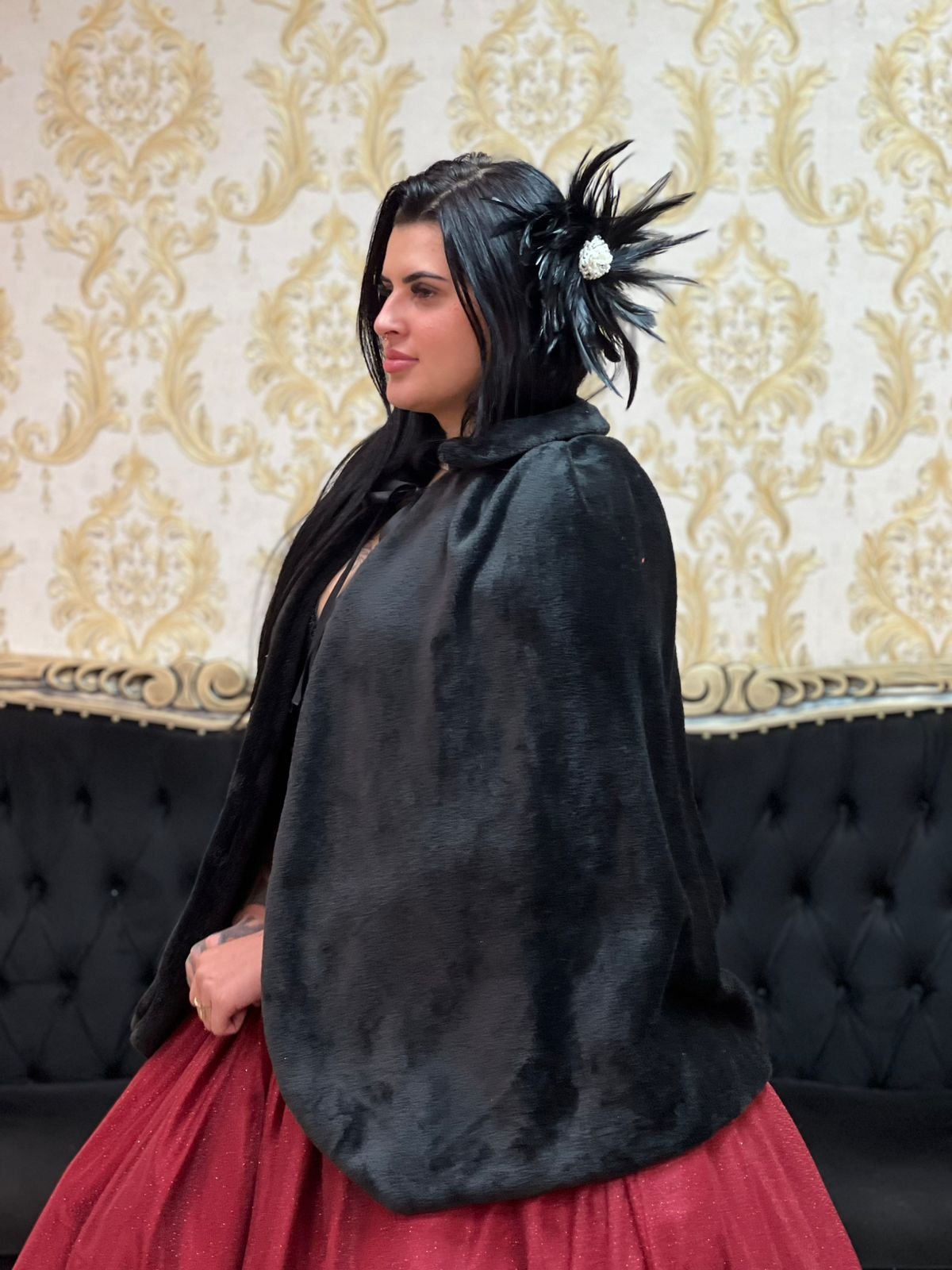 Conjunto noite vermelha + Capa Pelucia