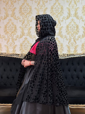 Capa Capuz Veludo/Chiffon