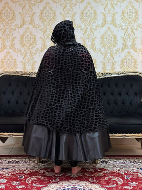 Capa Capuz Veludo/Chiffon