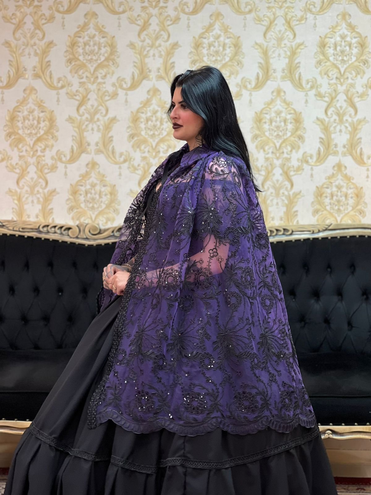 Capa Luxo Roxo/Preto