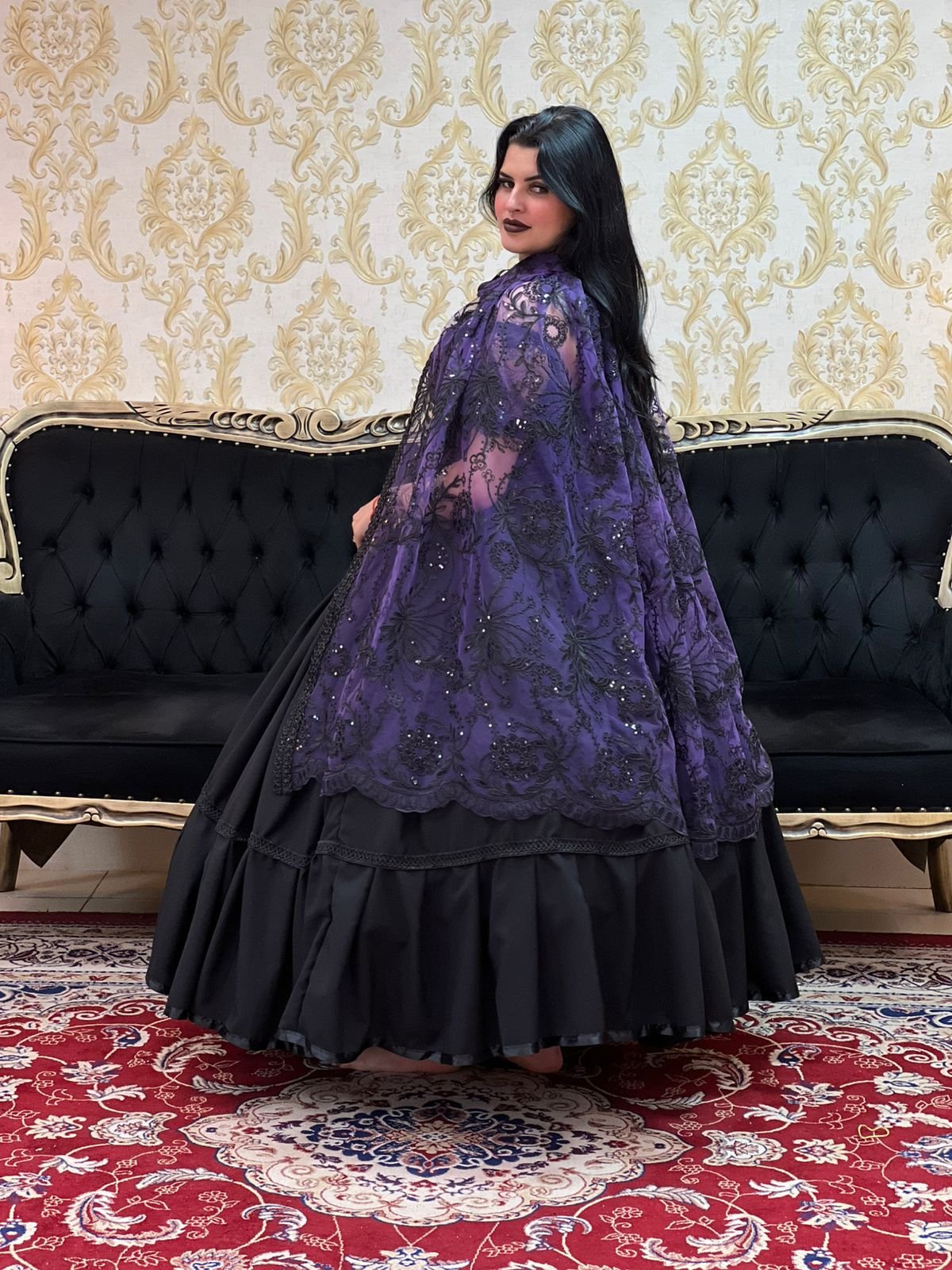 Capa Luxo Roxo/Preto